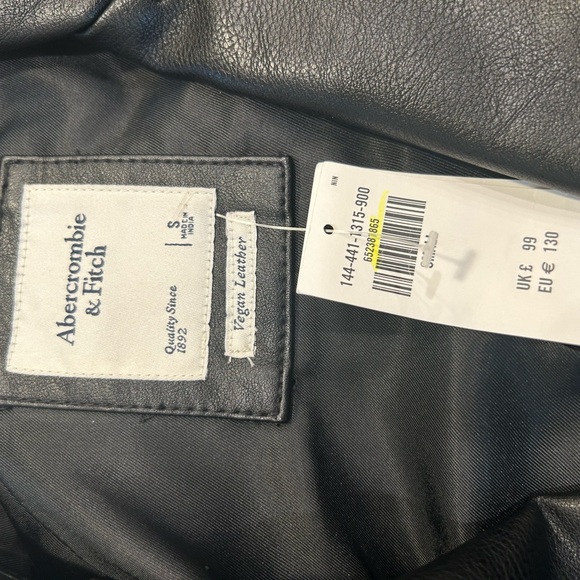 A&F Abercrombie & Fitch Vegan Leather Jacket XS - Picture 2 of 4